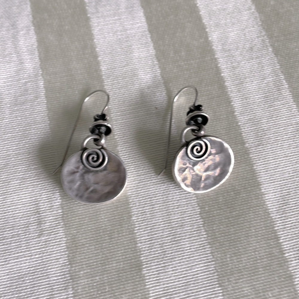 Silpada silver round earrings